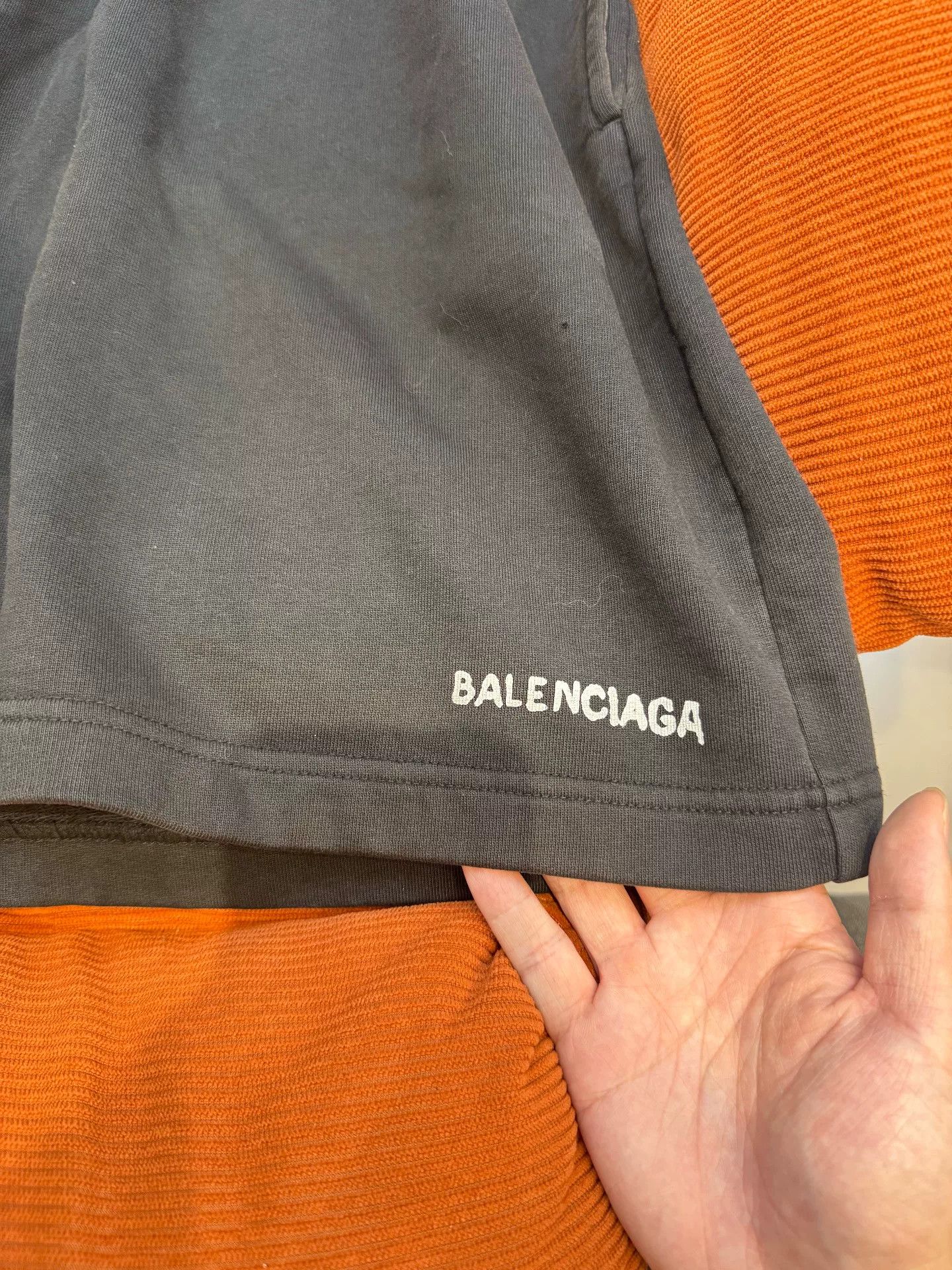 Balenciaga Balenciaga Logo Print Casual Shorts Size US 26 / EU 42 - 2 Thumbnail