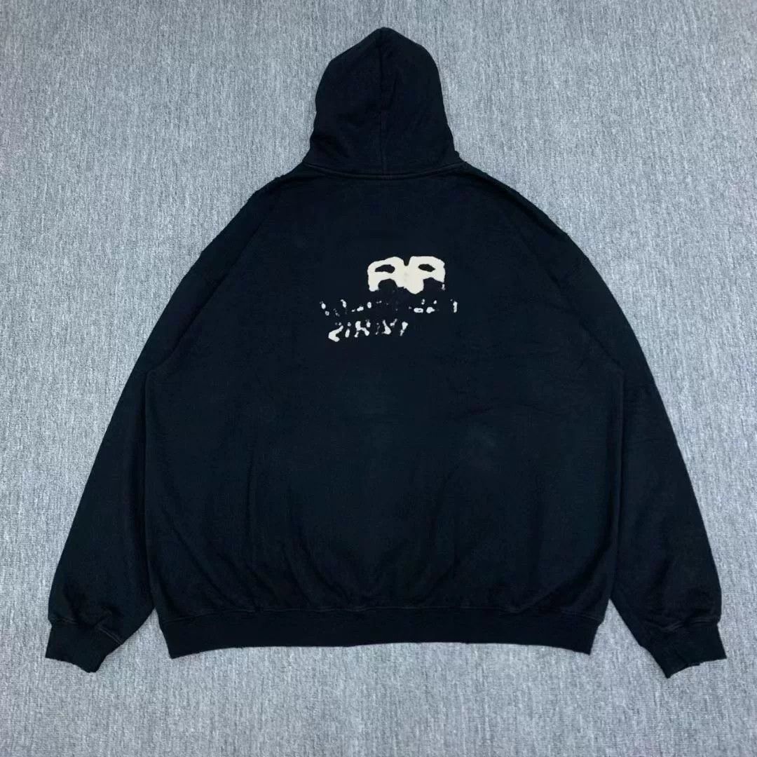 Balenciaga Balenciaga Black Graffiti Hoodie Sweatshirt Size US M / EU 48-50 / 2 - 2 Thumbnail