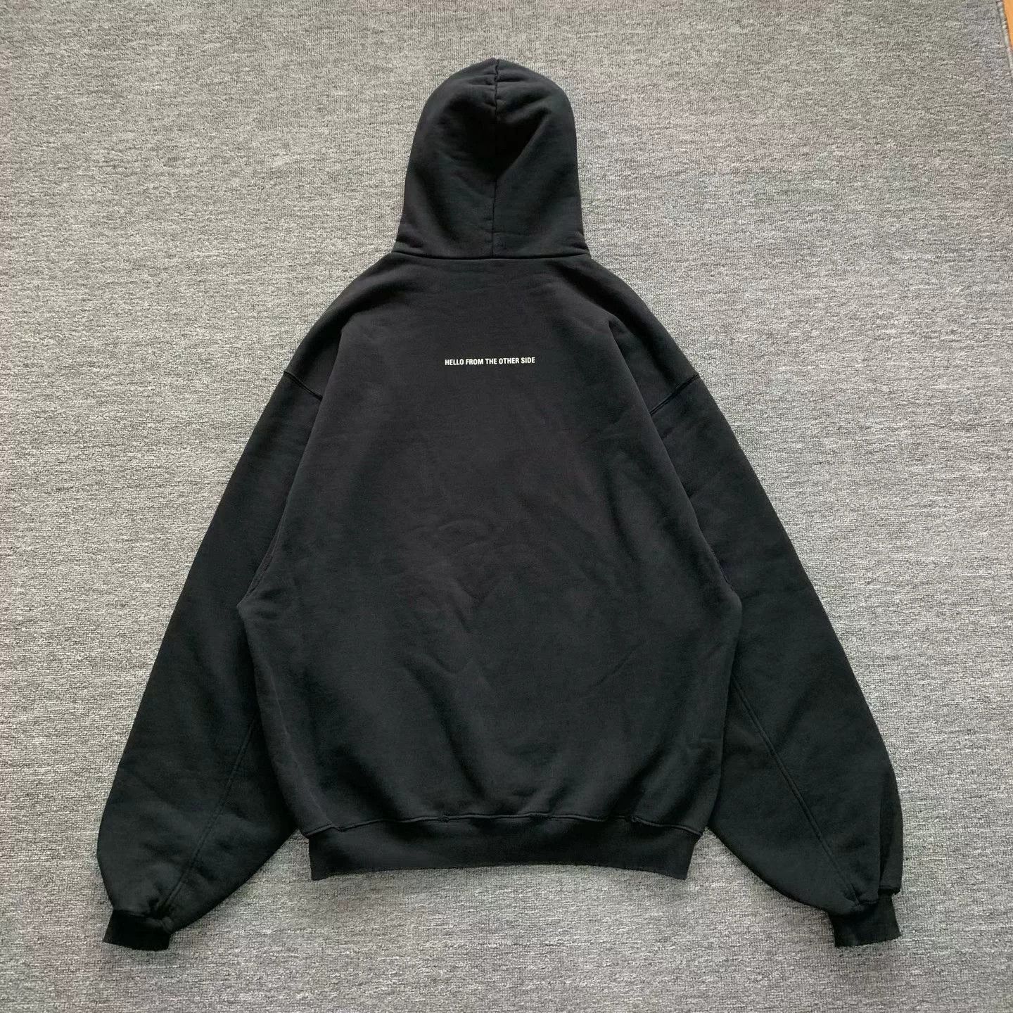 Balenciaga Balenciaga Alien Print Black Hoodie Size US XXS / EU 40 - 2 Thumbnail