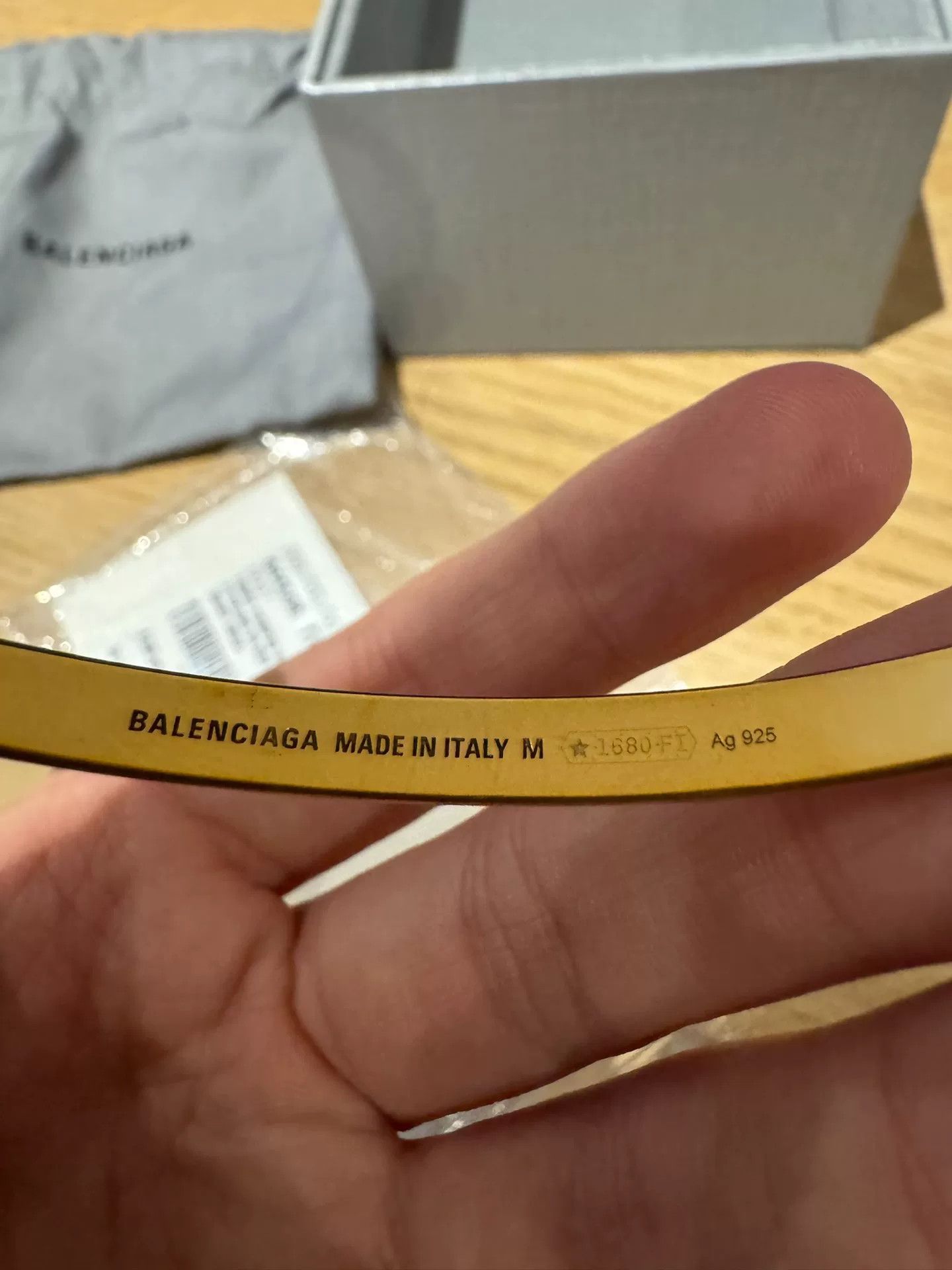 Balenciaga Balenciaga FORCE Gold Adjustable Bracelet Size ONE SIZE - 2 Thumbnail