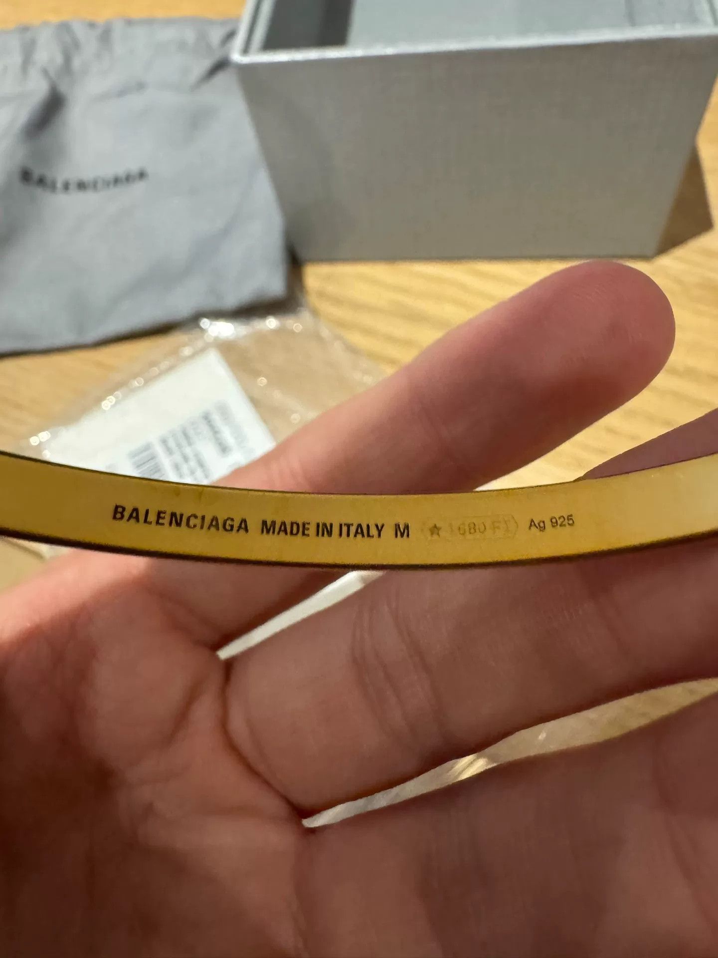 Balenciaga Balenciaga FORCE Gold Adjustable Bracelet Size ONE SIZE - 3 Thumbnail