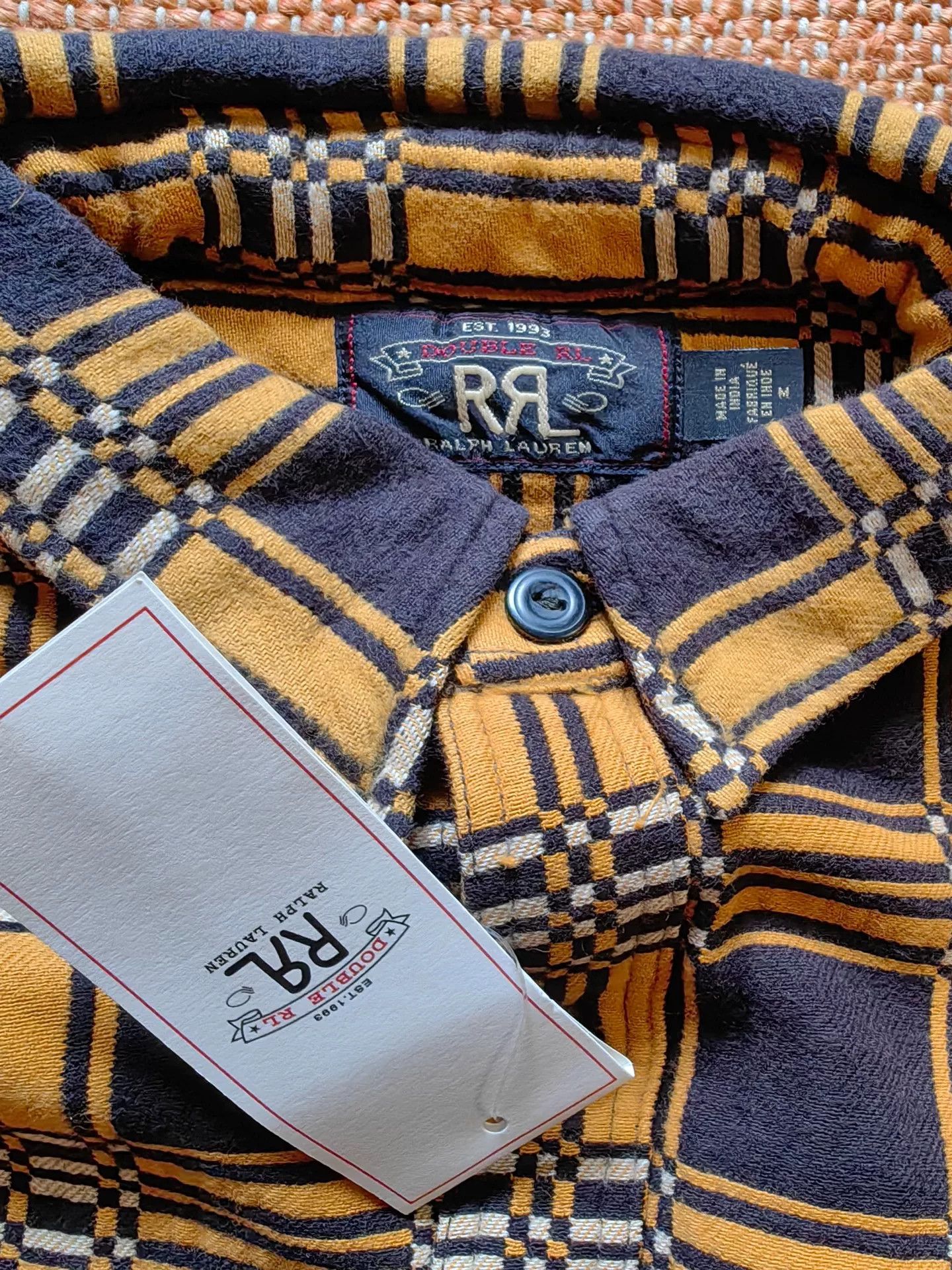 RRL Ralph Lauren RRL Slim Fit Jacquard Work Shirt Size US M / EU 48-50 / 2 - 3 Thumbnail