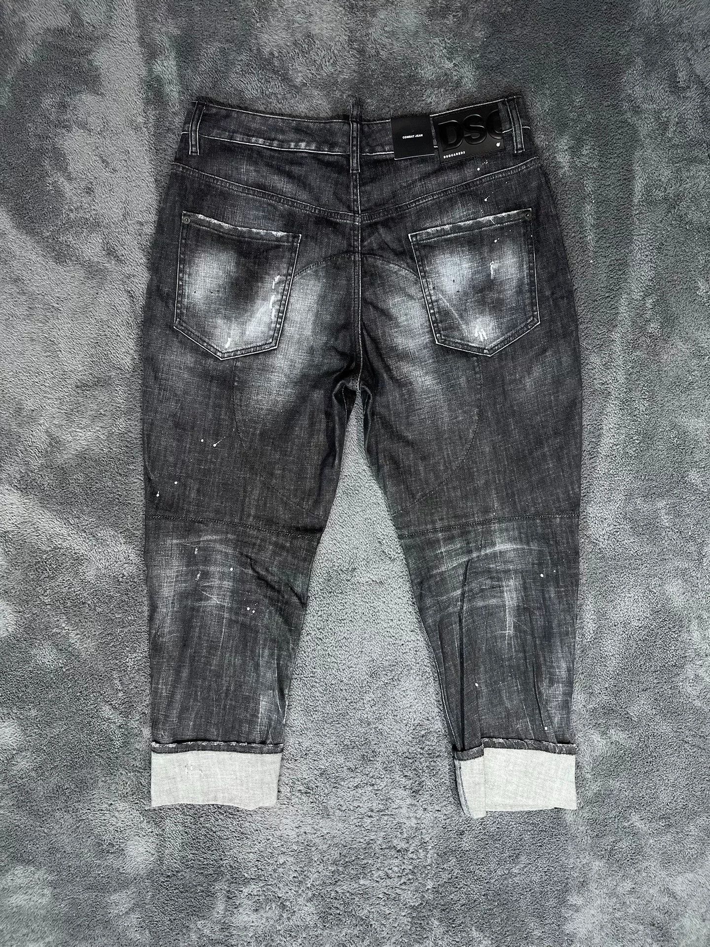 Dsquared2 Dsquared2 Combat Black Cropped Jeans Size US 44 / EU 60 - 2 Thumbnail