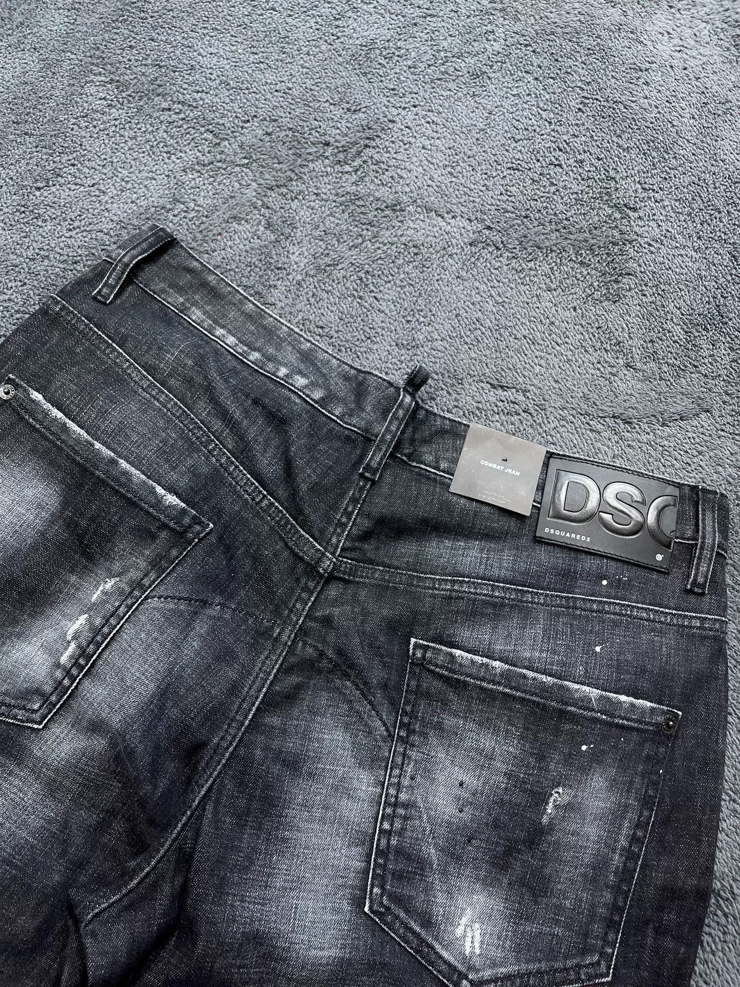 Dsquared2 Dsquared2 Combat Black Cropped Jeans Size US 44 / EU 60 - 4 Thumbnail