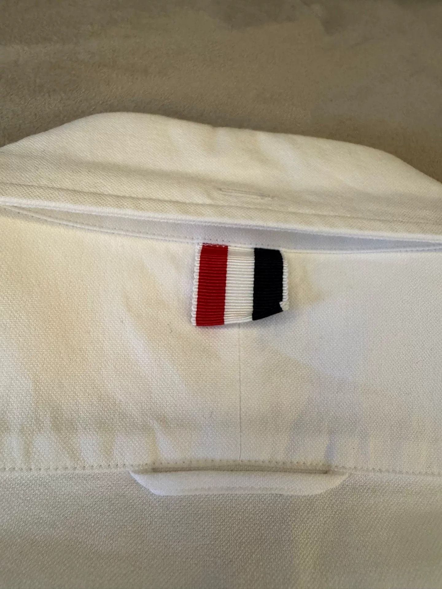 Thom Browne THOM BROWNE Striped Button-Up Shirt White Size US M / EU 48-50 / 2 - 6 Thumbnail