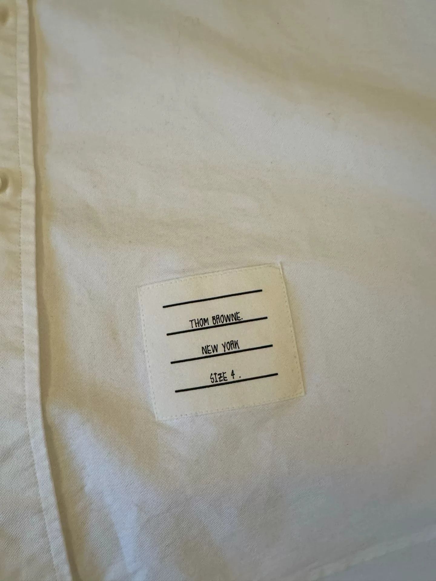 Thom Browne THOM BROWNE Striped Button-Up Shirt White Size US M / EU 48-50 / 2 - 5 Thumbnail