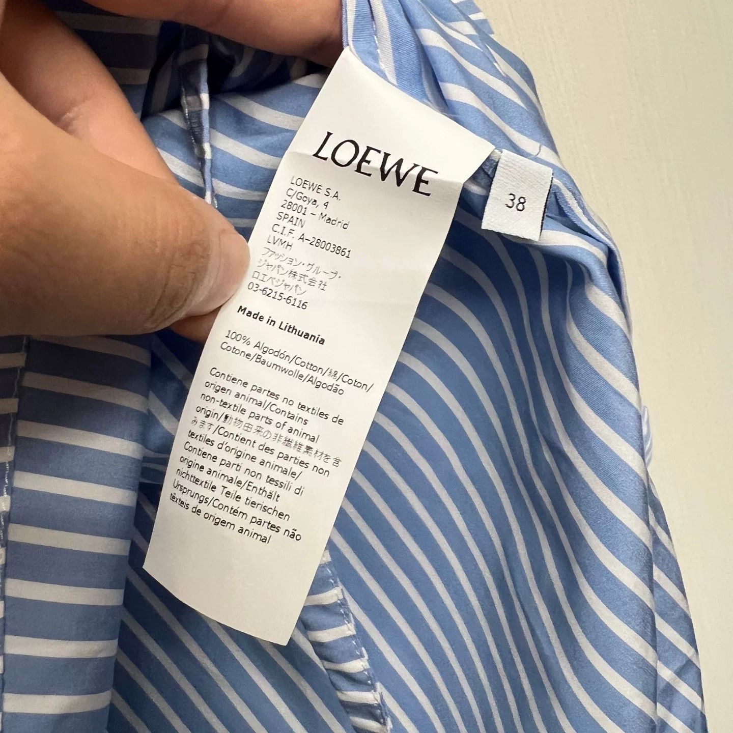 Loewe Loewe Striped Tie-Neck Shirt Size US S / EU 44-46 / 1 - 5 Thumbnail