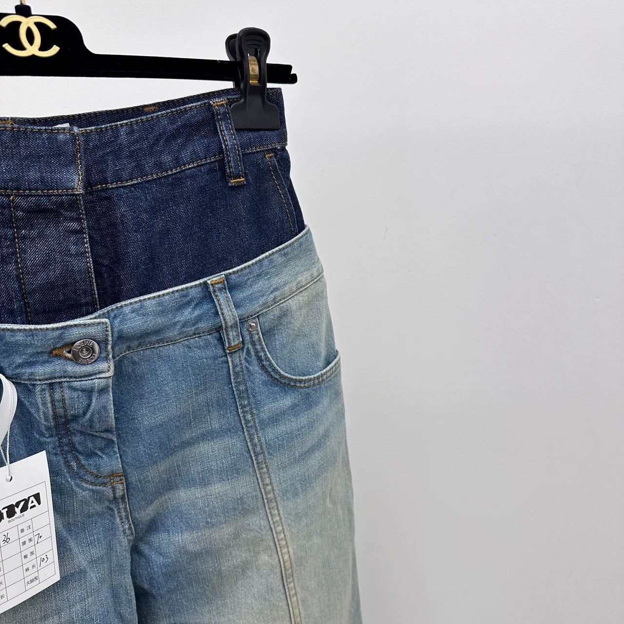 Loewe LOEWE Patchwork Washed Denim Jeans 36 Size US 36 / EU 52 - 3 Thumbnail