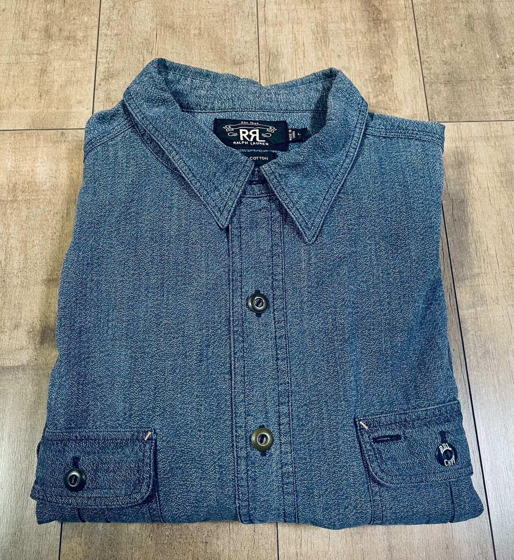 RRL Ralph Lauren RRL Indigo Vintage Workwear Shirt Jacket Size US S / EU 44-46 / 1 - 6 Thumbnail