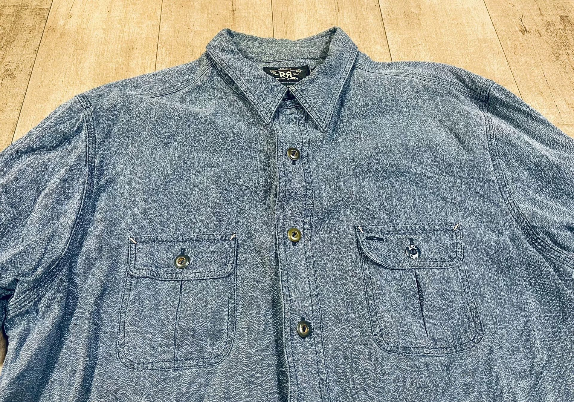 RRL Ralph Lauren RRL Indigo Vintage Workwear Shirt Jacket Size US S / EU 44-46 / 1 - 2 Thumbnail