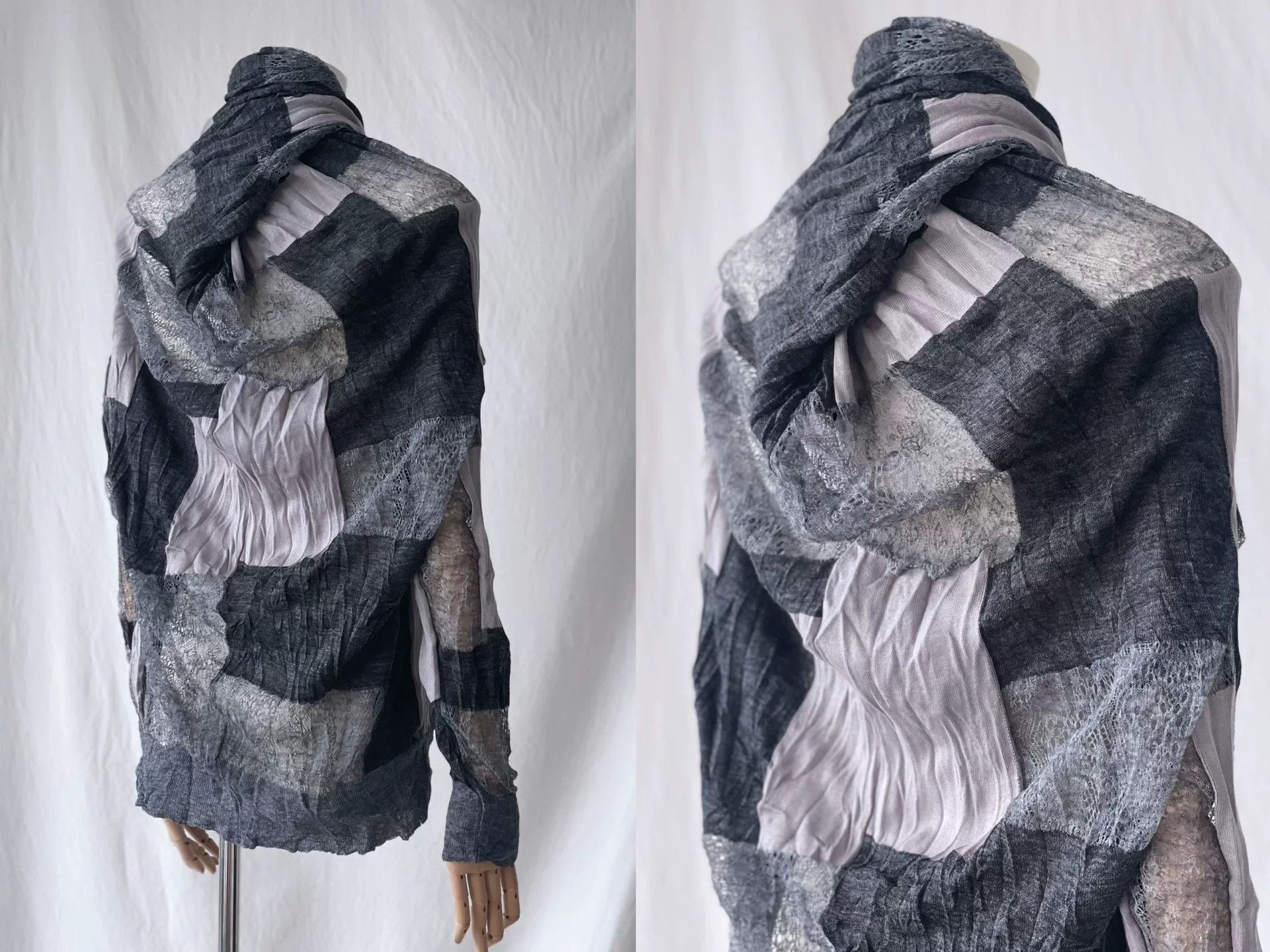 Junya Watanabe elegant layered cardigan with lace detail Size US S / EU 44-46 / 1 - 5 Thumbnail