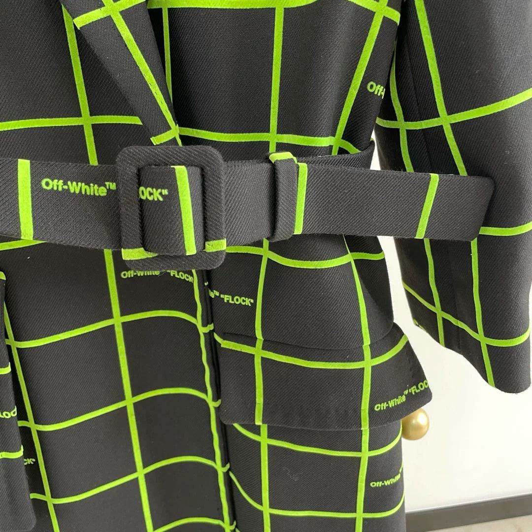 Off-White offwhite long plaid coat size 36 Size US S / EU 44-46 / 1 - 6 Thumbnail