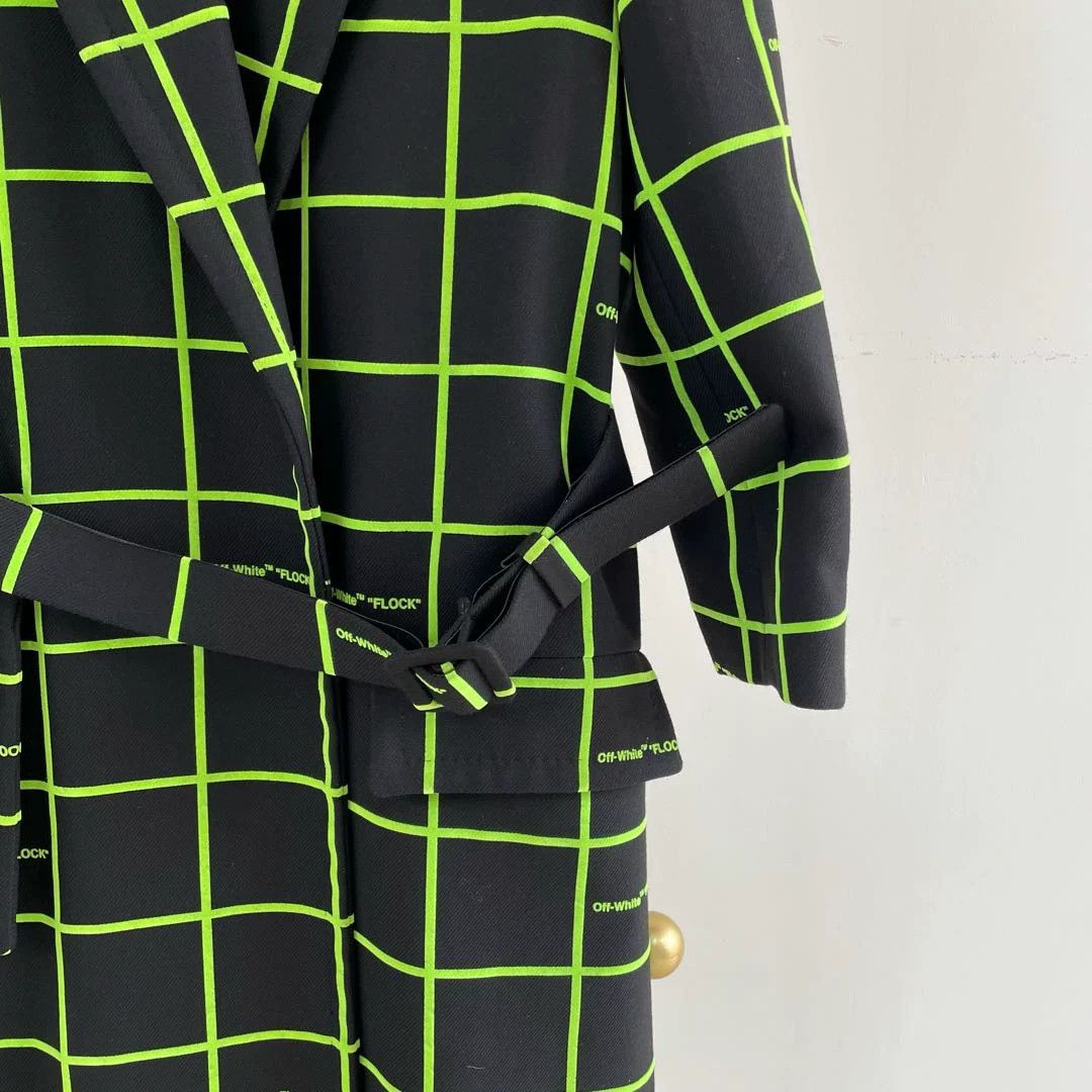 Off-White offwhite long plaid coat size 36 Size US S / EU 44-46 / 1 - 4 Thumbnail