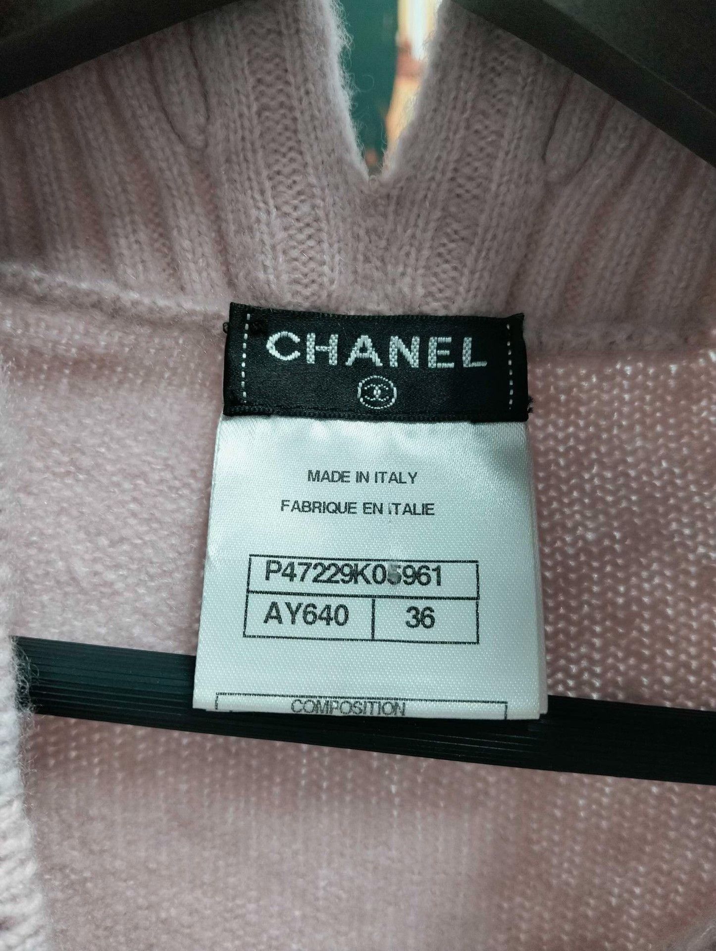 Chanel pink high-neck knitted sweater by chanel Size US S / EU 44-46 / 1 - 3 Thumbnail