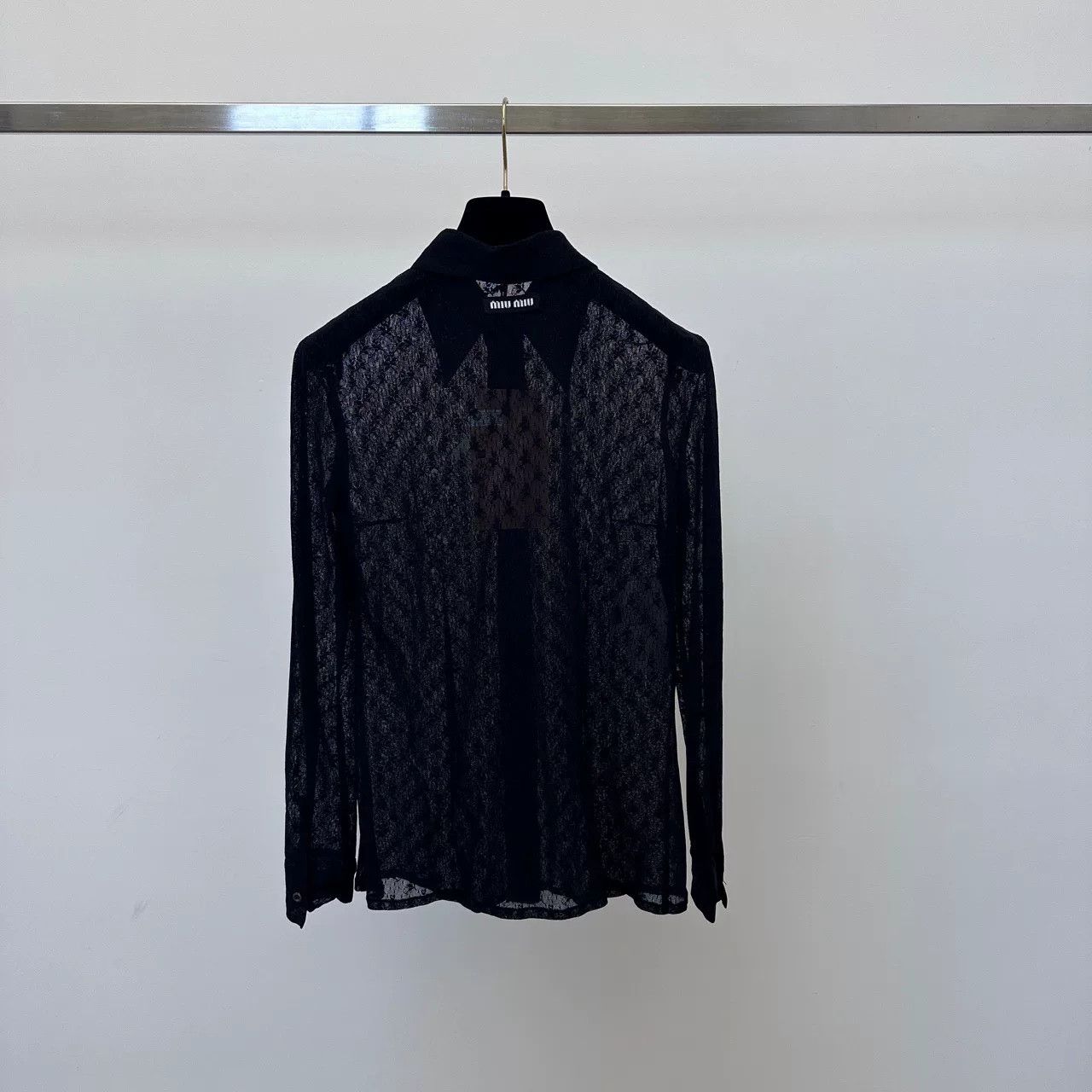 Miu Miu miu miu sheer lace button-up shirt Size US M / EU 48-50 / 2 - 2 Thumbnail
