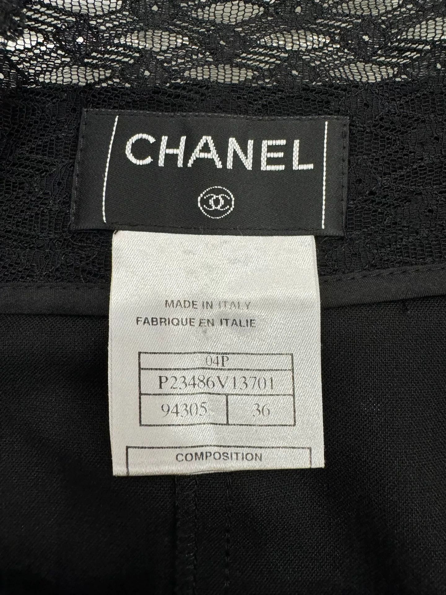 Chanel black lace hem wool skirt size 36 Size US 36 / EU 52 - 4 Thumbnail