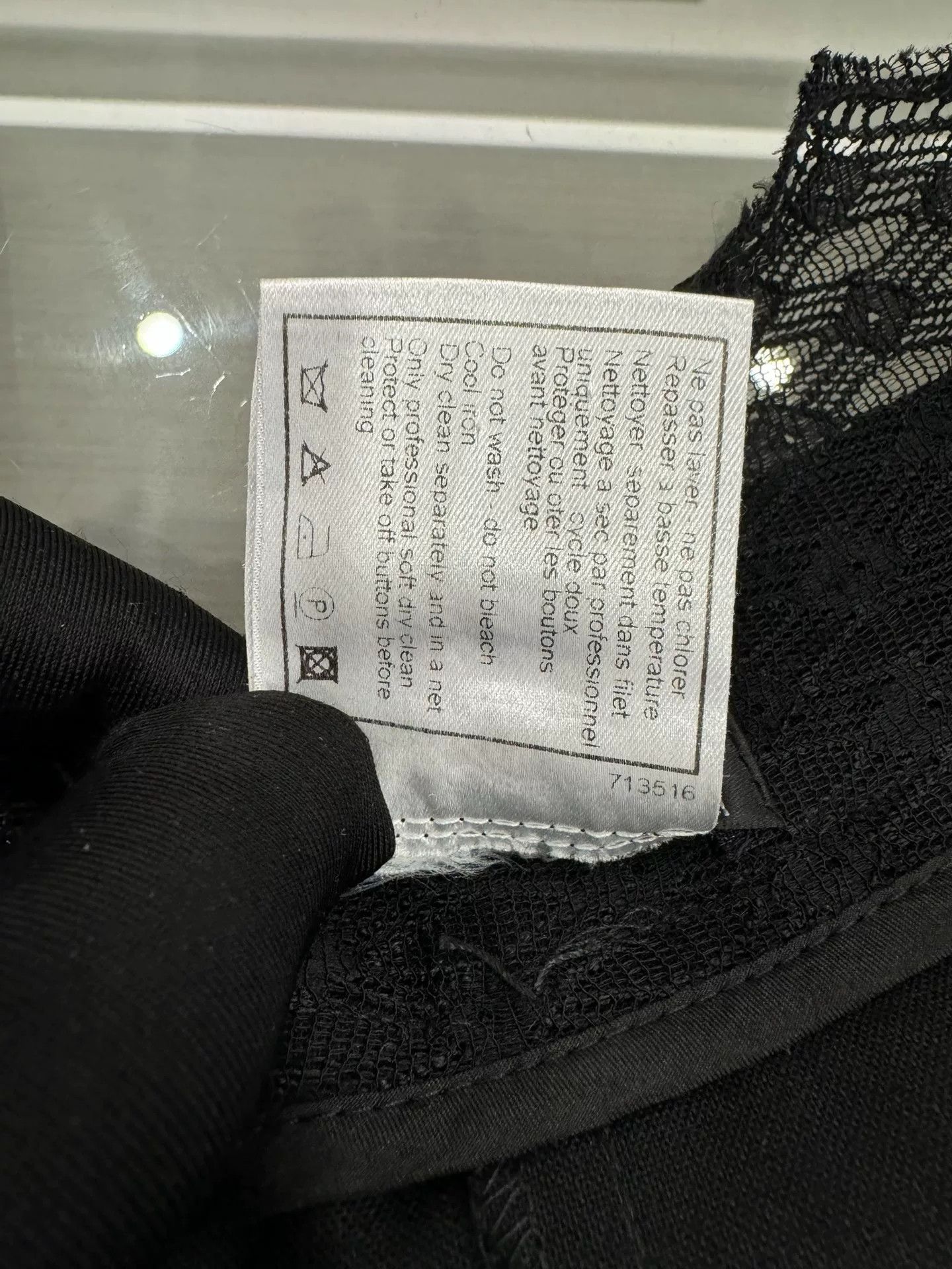 Chanel black lace hem wool skirt size 36 Size US 36 / EU 52 - 6 Thumbnail