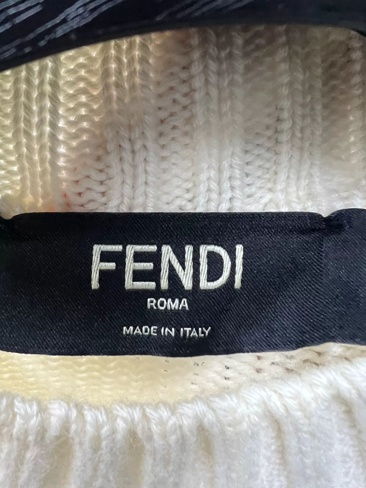 Fendi fendi collaboration knit sweater in white Size US L / EU 52-54 / 3 - 5 Thumbnail