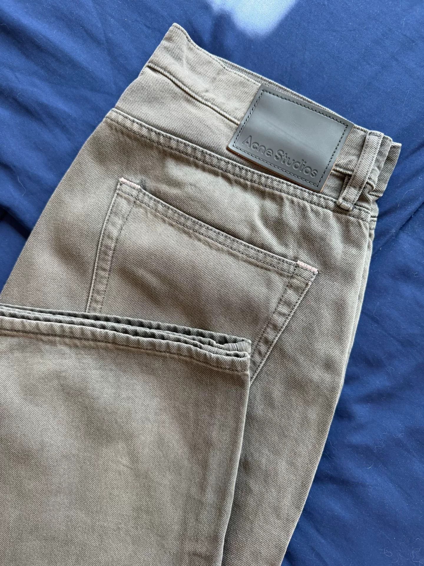 Acne Studios acne studios gray wide-leg denim pants Size US 38 / EU 54 - 2 Thumbnail