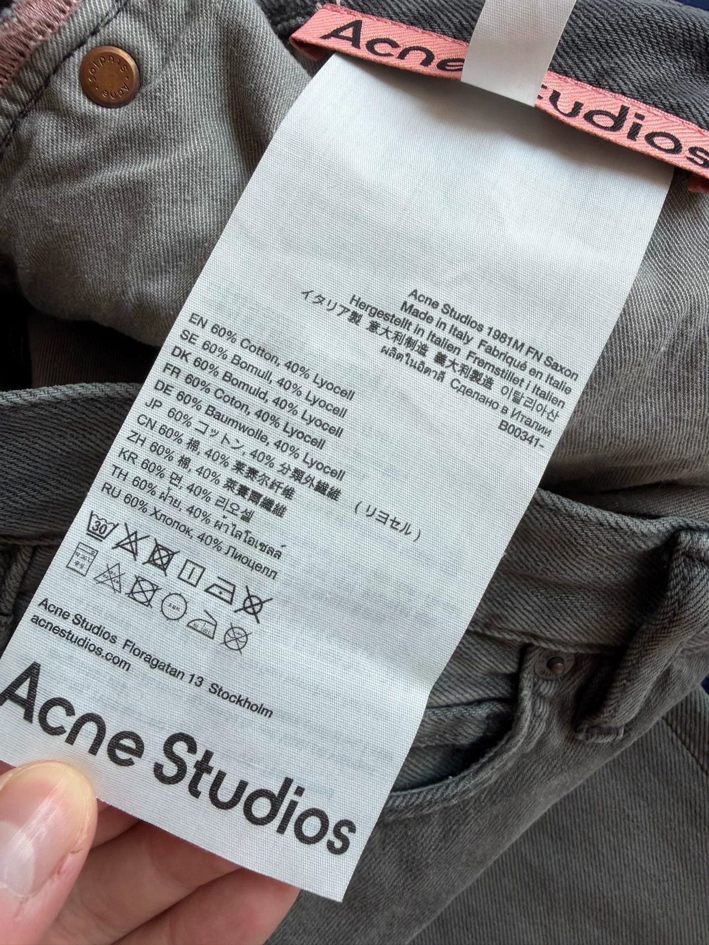 Acne Studios acne studios gray wide-leg denim pants Size US 38 / EU 54 - 3 Thumbnail