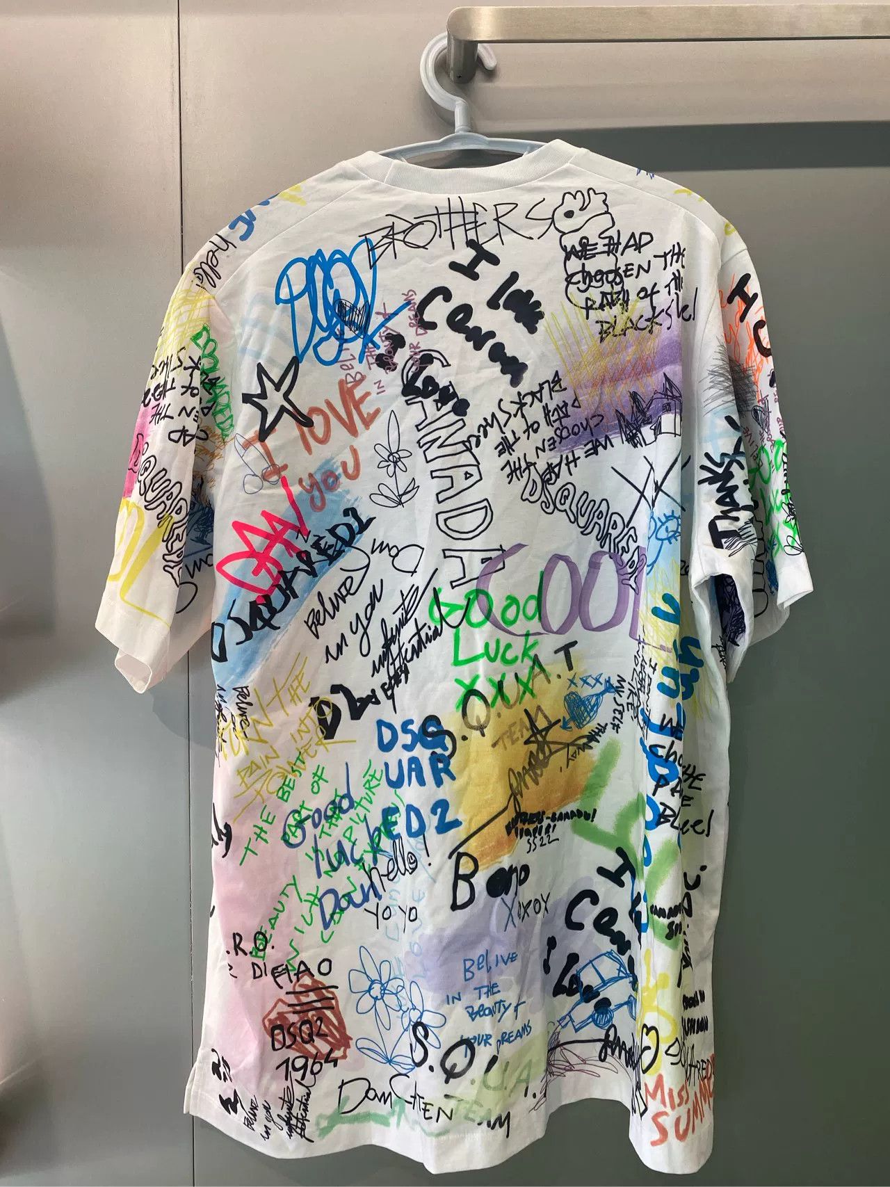 dsquared2 graffiti print short sleeve t-shirt