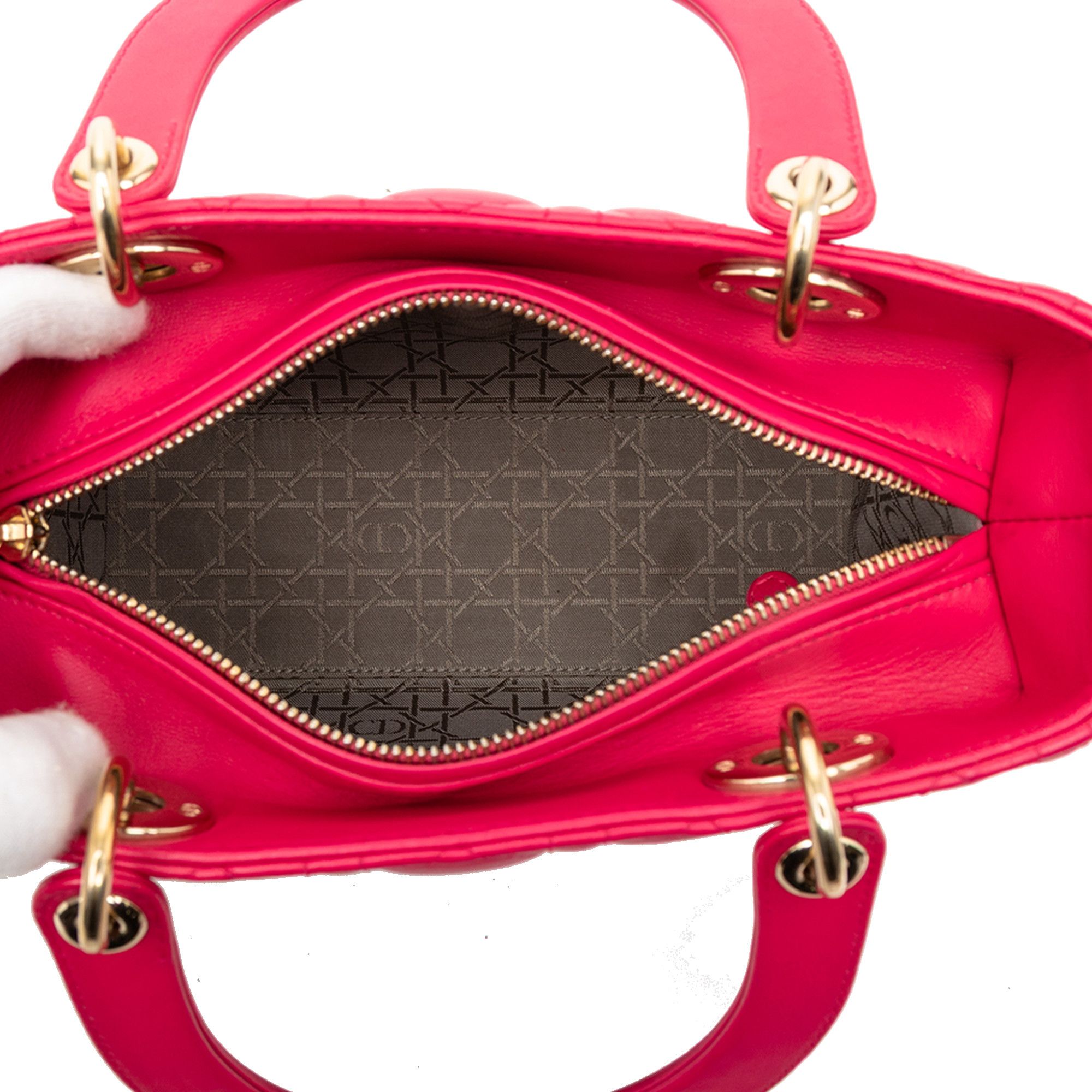 Dior Dior Medium Lambskin Cannage Lady Dior Size ONE SIZE - 4 Thumbnail