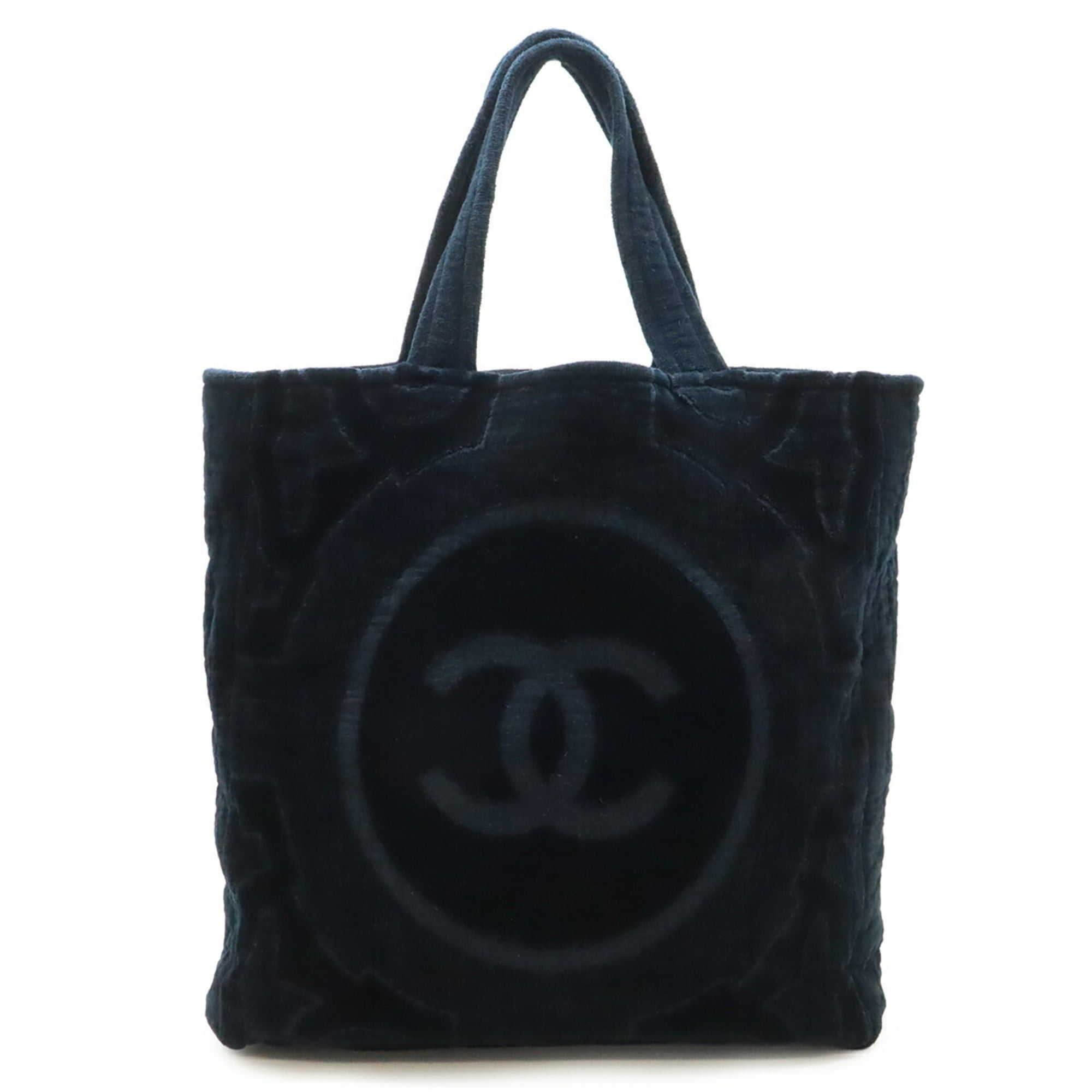 Chanel CHANEL Coco Mark Beach Tote, Bag, Large Shoulder Pile, Black, Includes Blanket Size ONE SIZE - 2 Thumbnail