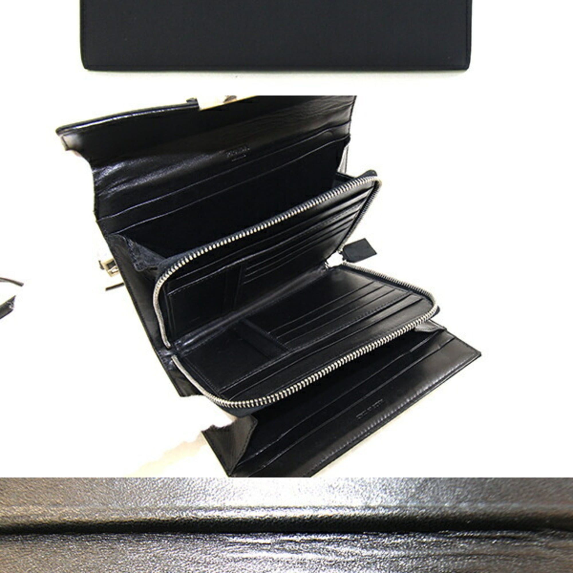Prada Prada Shoulder Bag Black Nylon Leather Wallet Pochette Women's PRADA Size ONE SIZE - 2 Thumbnail