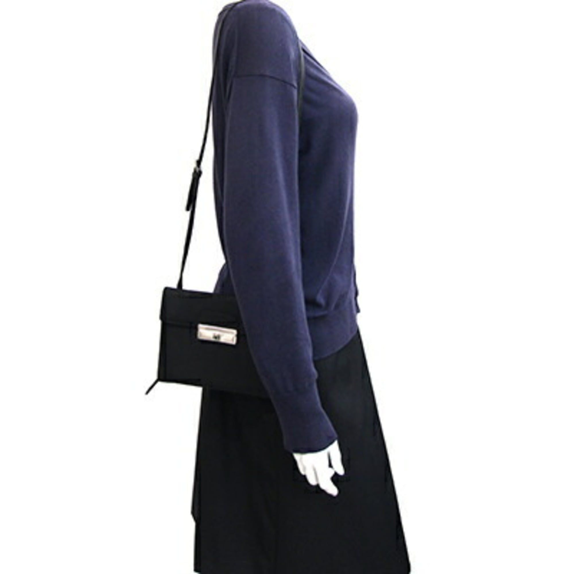 Prada Prada Shoulder Bag Black Nylon Leather Wallet Pochette Women's PRADA Size ONE SIZE - 9 Thumbnail