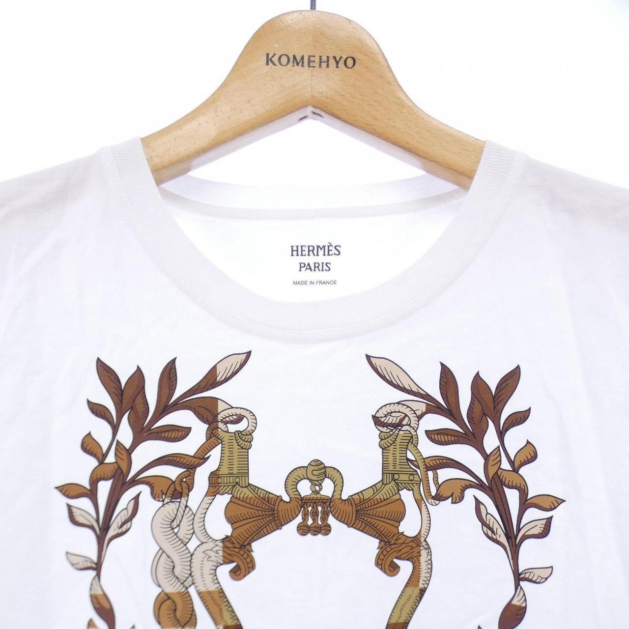 Hermes Hermes Cartouche T-shirt 34 Cotton T-Shirts DUTY FREE for USA