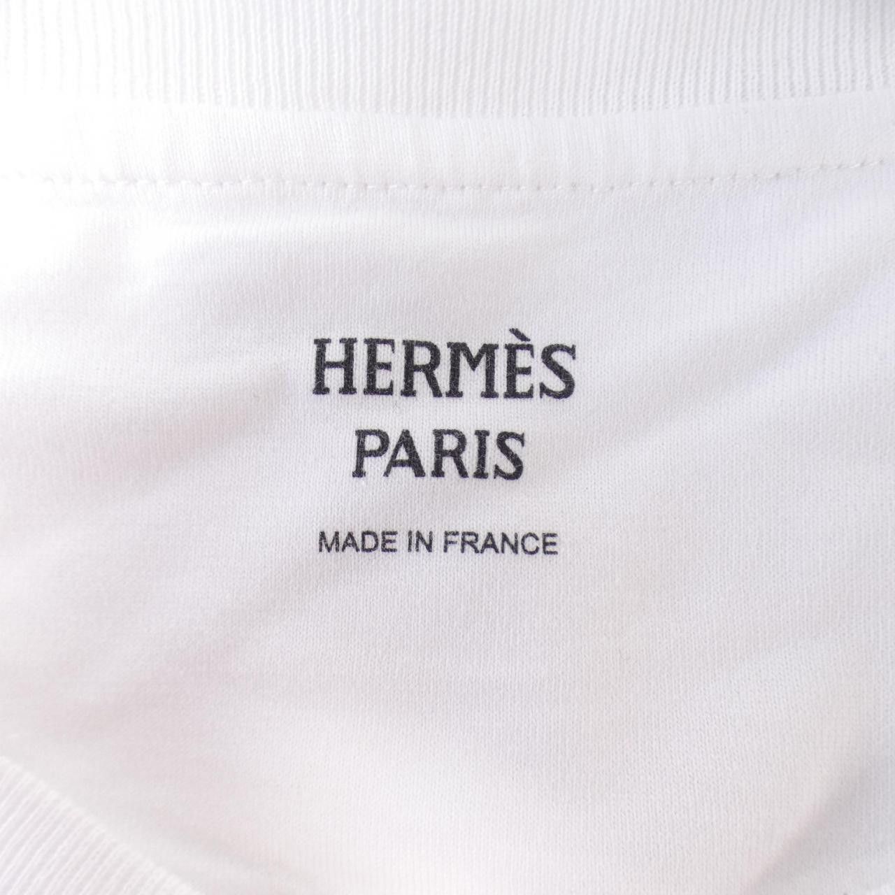 Hermes Hermes Cartouche T-shirt 34 Cotton T-Shirts DUTY FREE for USA