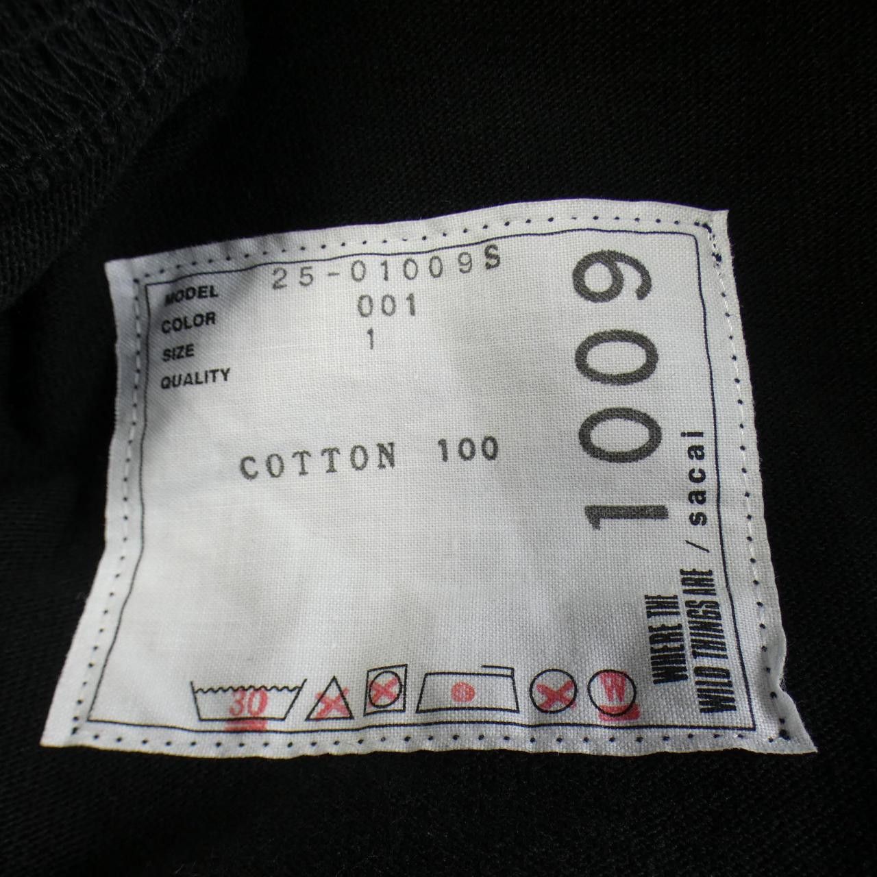 Sacai Sacai Sacai T-shirt Cotton T-Shirts 25-01009S DUTY FREE for USA Size ONE SIZE - 3 Thumbnail
