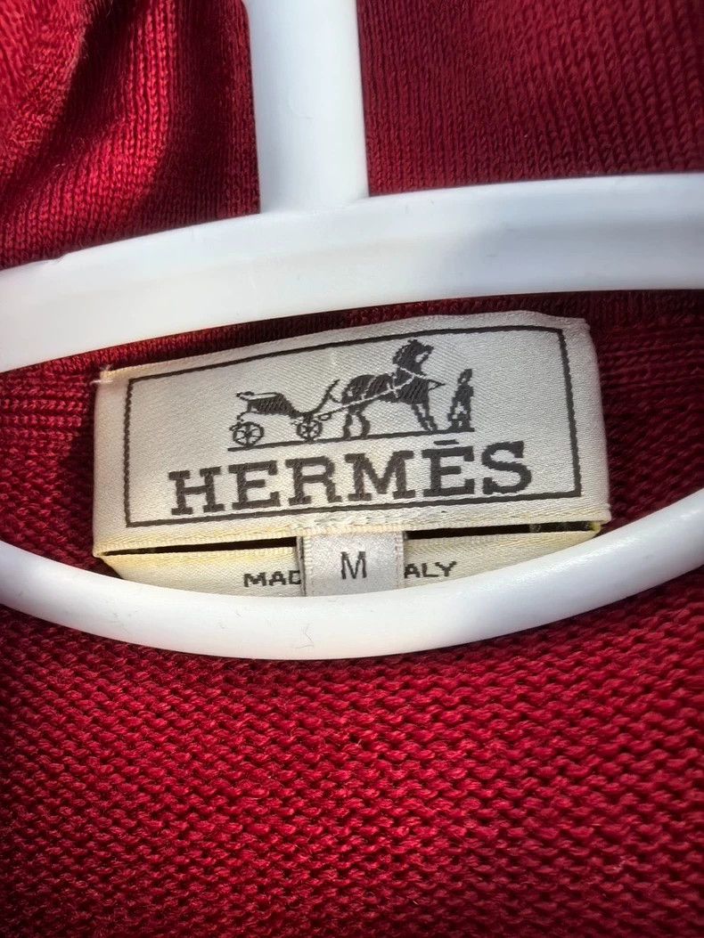 Hermes Hermes Red Wool Knit Cardigan M Size US M / EU 48-50 / 2 - 3 Thumbnail