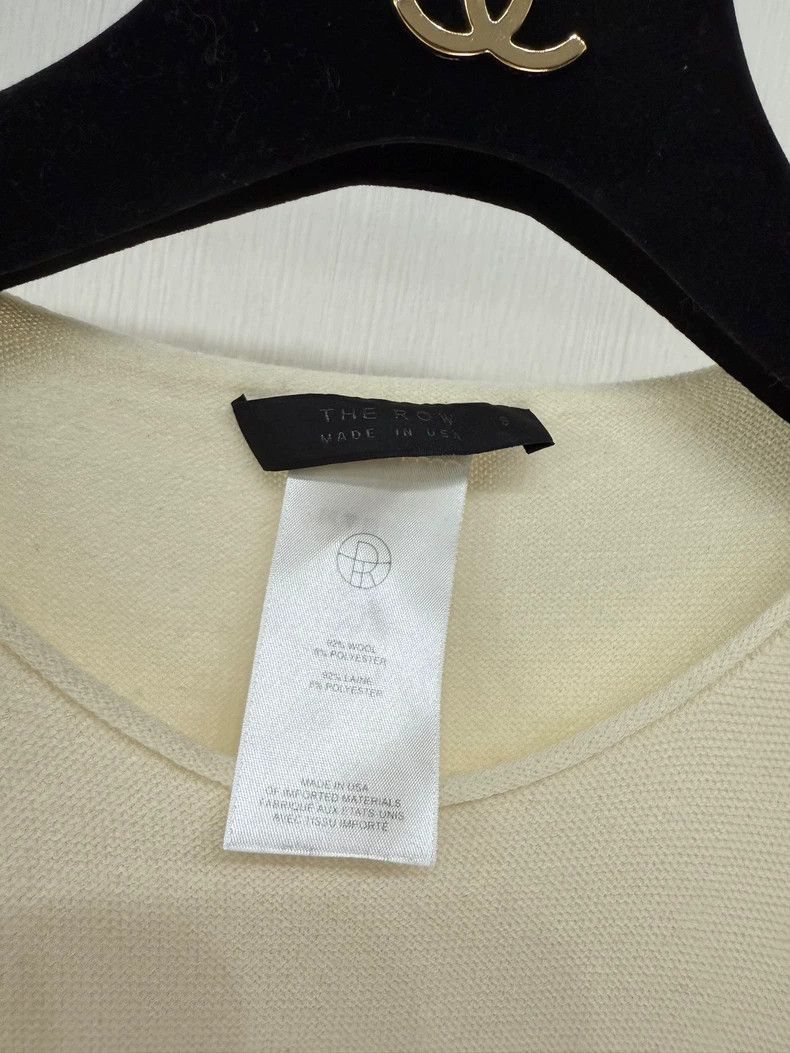 The Row The Row White Strappy Wool Sweater Size US S / EU 44-46 / 1 - 5 Thumbnail