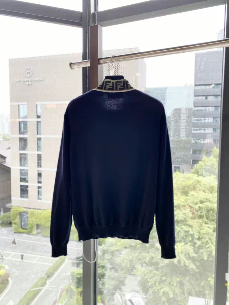 Fendi Fendi Wool Logo Collar Long Sleeve Sweater Size US XL / EU 56 / 4 - 2 Thumbnail