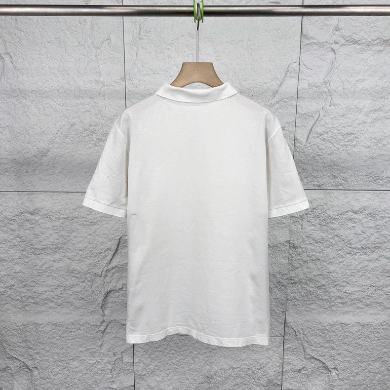 Prada Prada White Embroidered Triangle Polo Size US M / EU 48-50 / 2 - 2 Thumbnail