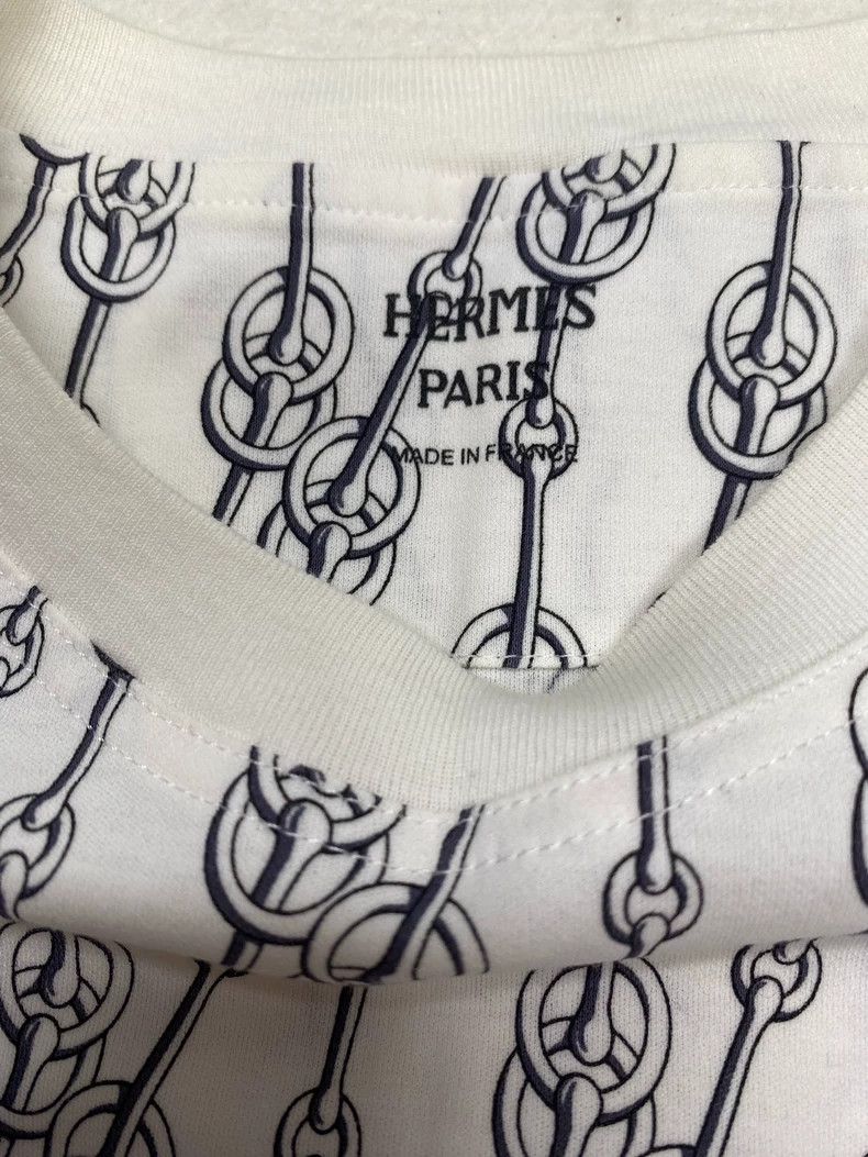 Hermes Hermes Chain Logo Short Sleeve T-shirt Size US XS / EU 42 / 0 - 4 Thumbnail