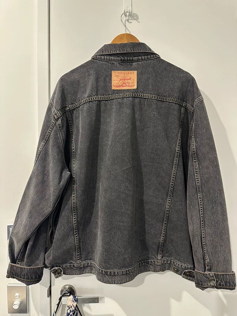 Yohji Yamamoto YProject Washed Black Denim Jacket Size US XXL / EU 58 / 5 - 2 Thumbnail
