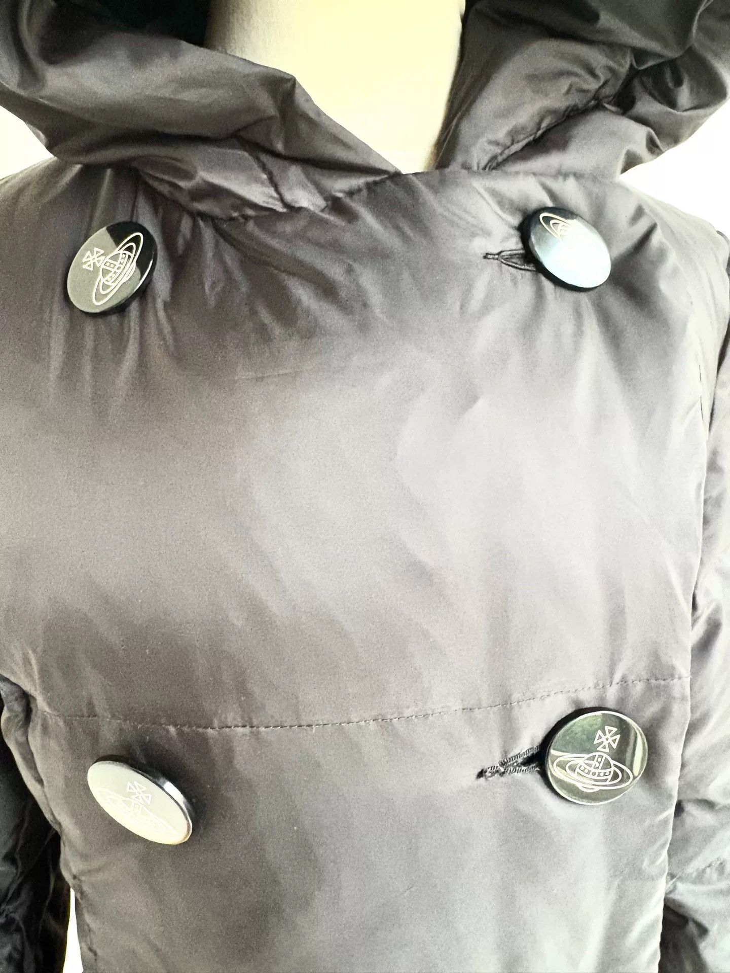 Vivienne Westwood Vivienne Westwood Black Saturn Hooded Down Coat Size US M / EU 48-50 / 2 - 8 Thumbnail