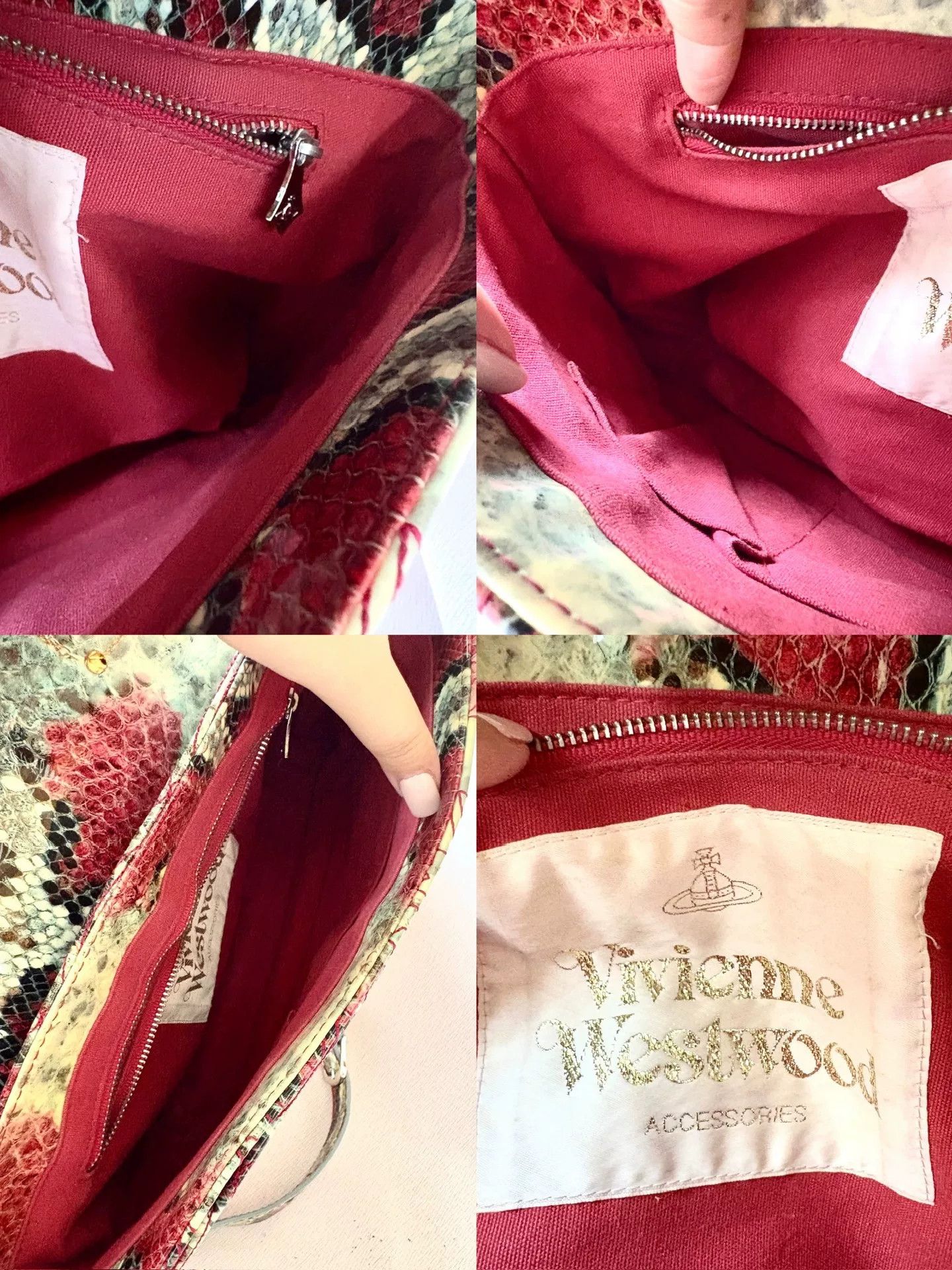 Vivienne Westwood Vivienne Westwood Red Snake Print Crossbody Bag Size ONE SIZE - 9 Thumbnail
