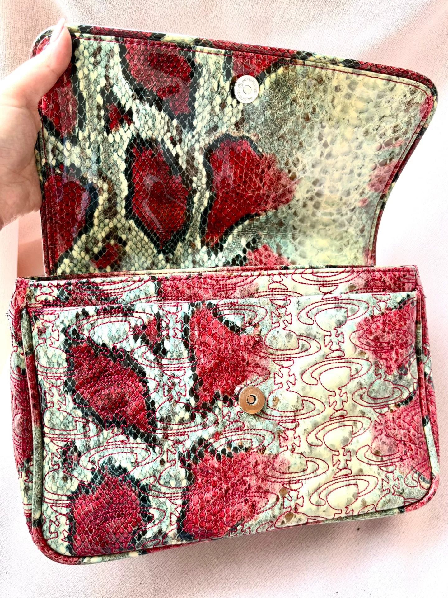 Vivienne Westwood Vivienne Westwood Red Snake Print Crossbody Bag Size ONE SIZE - 6 Thumbnail