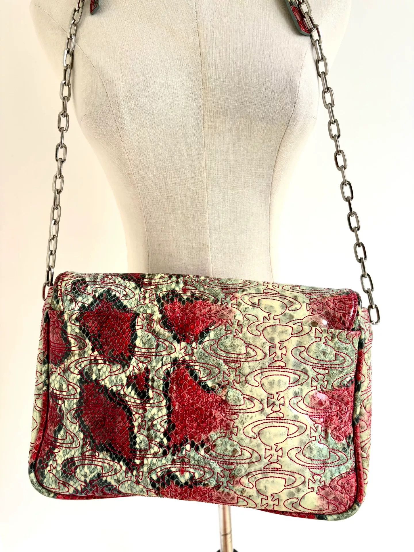 Vivienne Westwood Vivienne Westwood Red Snake Print Crossbody Bag Size ONE SIZE - 3 Thumbnail