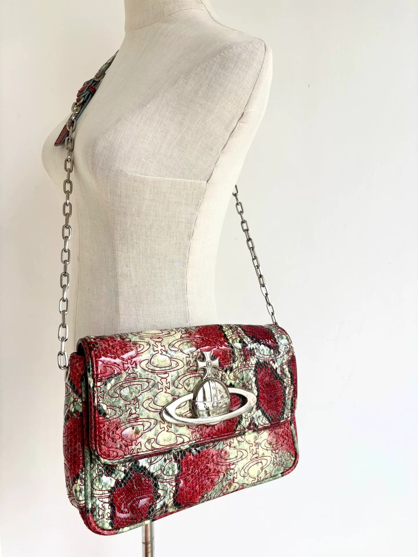 Vivienne Westwood Vivienne Westwood Red Snake Print Crossbody Bag Size ONE SIZE - 2 Thumbnail