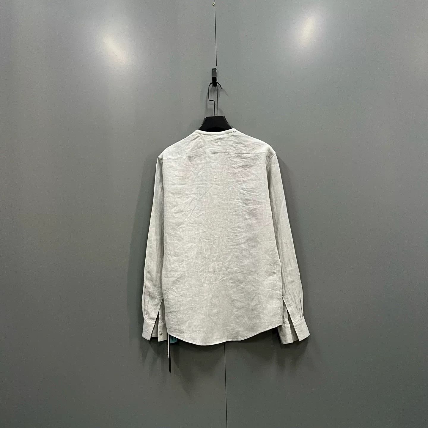 Hermes HERMES Solid Round Neck Cotton-Linen Shirt Size US M / EU 48-50 / 2 - 3 Thumbnail