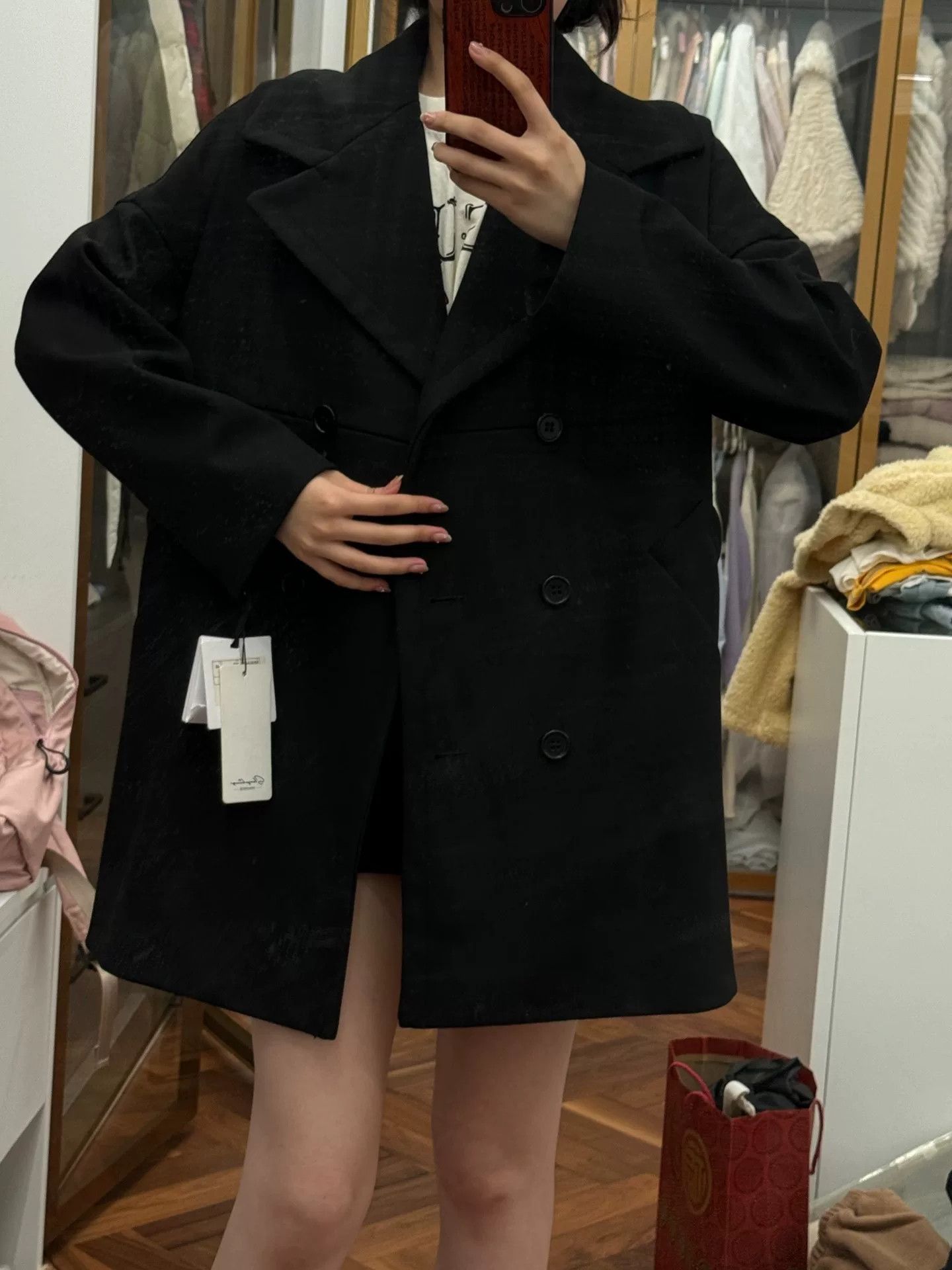 Valentino Red Valentino Black Coat Size 40 Size US M / EU 48-50 / 2 - 2 Thumbnail