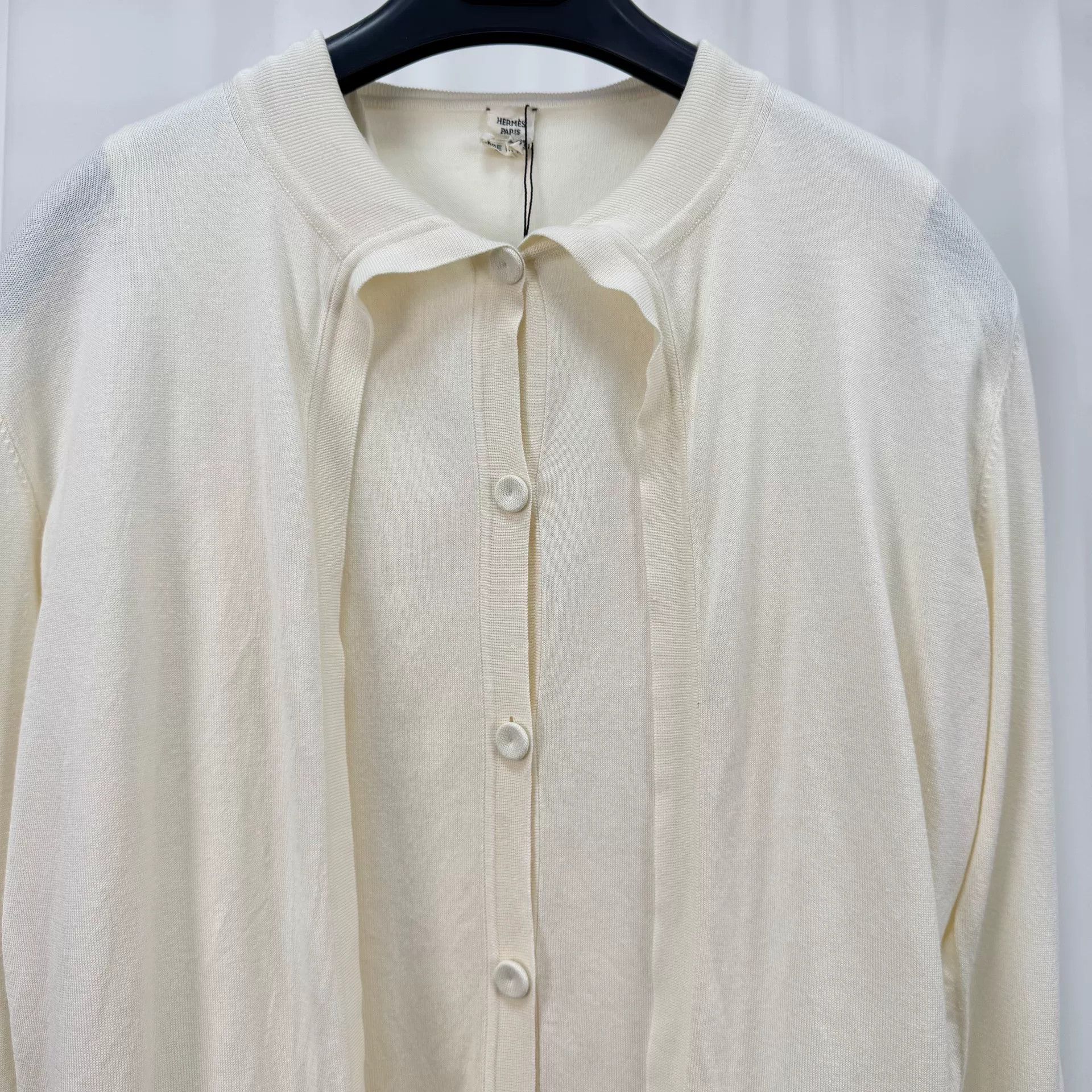 Hermes Hermes Ivory Cashmere Knit Long Sleeve Size US M / EU 48-50 / 2 - 3 Thumbnail