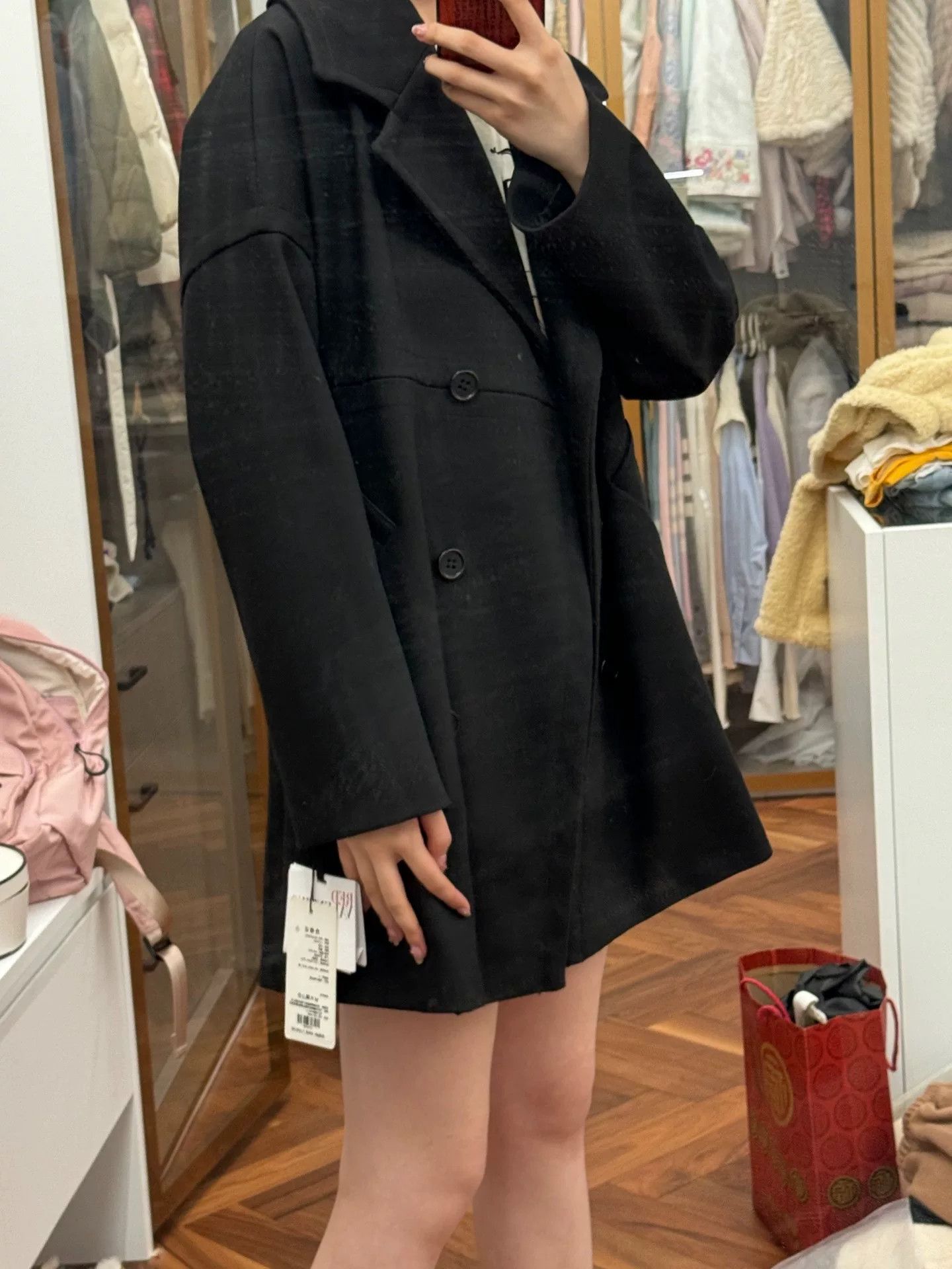 Valentino Red Valentino Black Wool Coat Size 40 Size US M / EU 48-50 / 2 - 3 Thumbnail