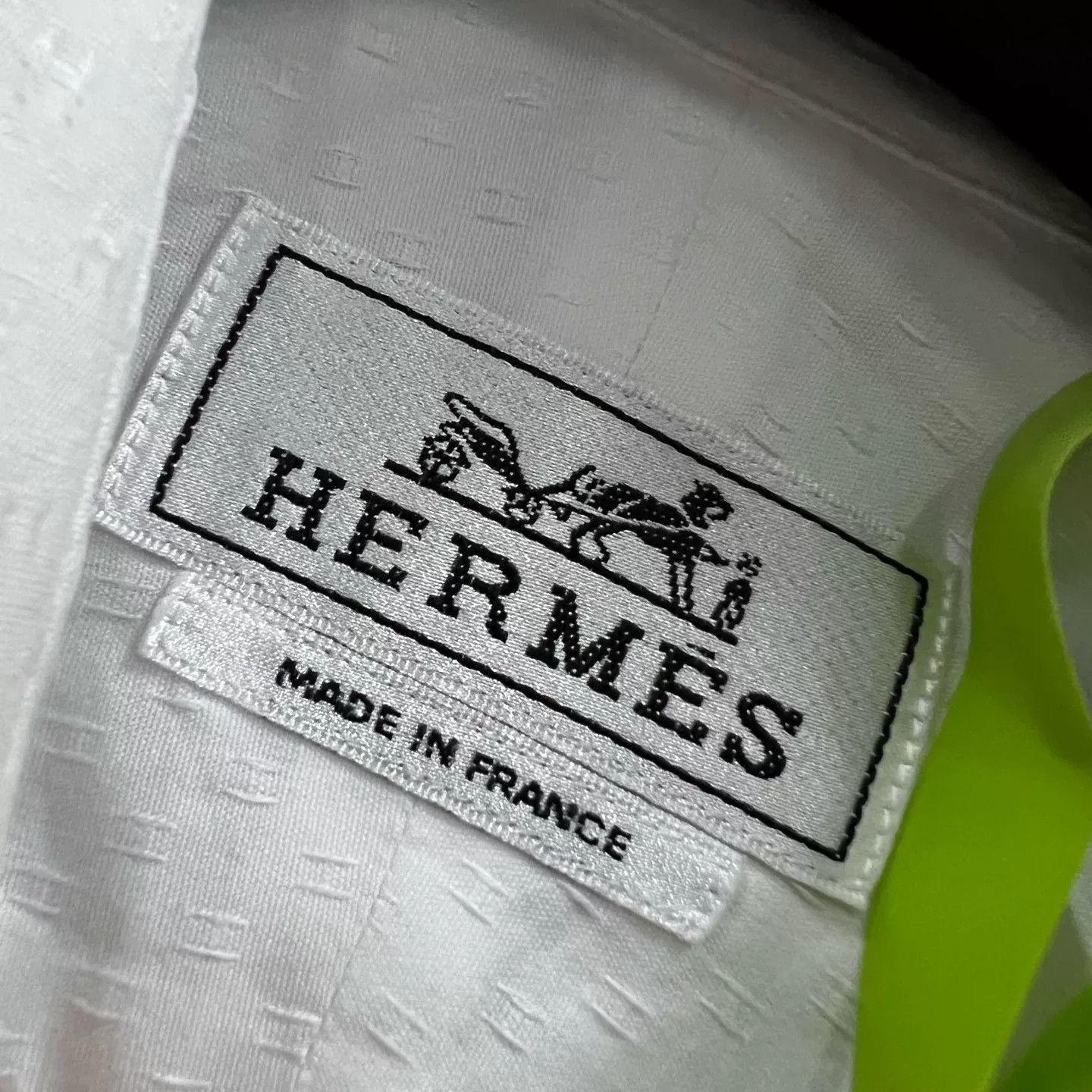 Hermes HERMES White H Print Long Sleeve Shirt Size US M / EU 48-50 / 2 - 4 Thumbnail