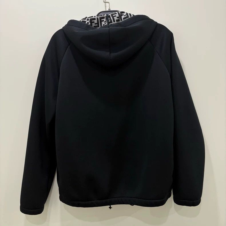Fendi FENDI Men's Hooded Jacket Black - dmc Size US M / EU 48-50 / 2 - 3 Thumbnail