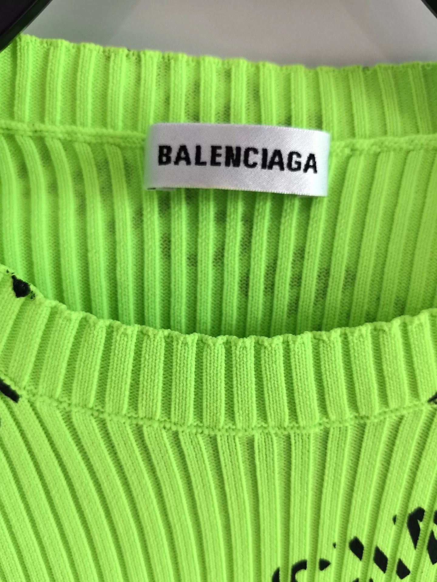 Balenciaga Balenciaga Logo Green Slim Long-sleeve T-shirt - dmc Size US M / EU 48-50 / 2 - 2 Thumbnail
